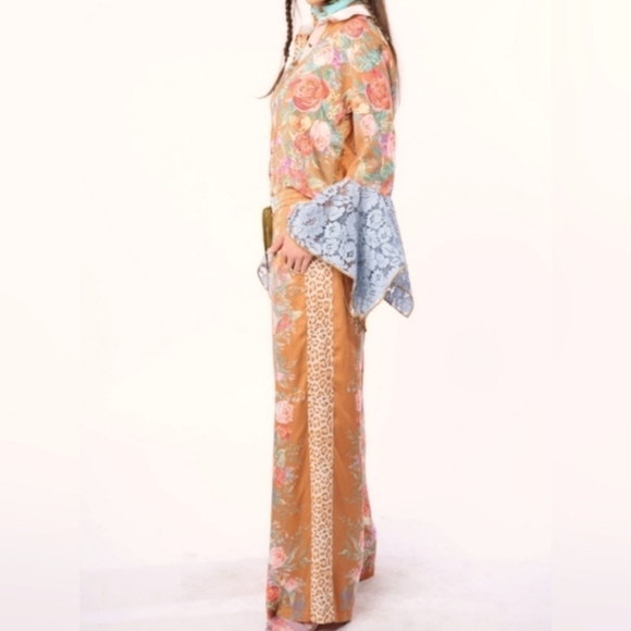 ARATTA Floral With Contrast Print On Side. Sz S. NWOT - Picture 2 of 9